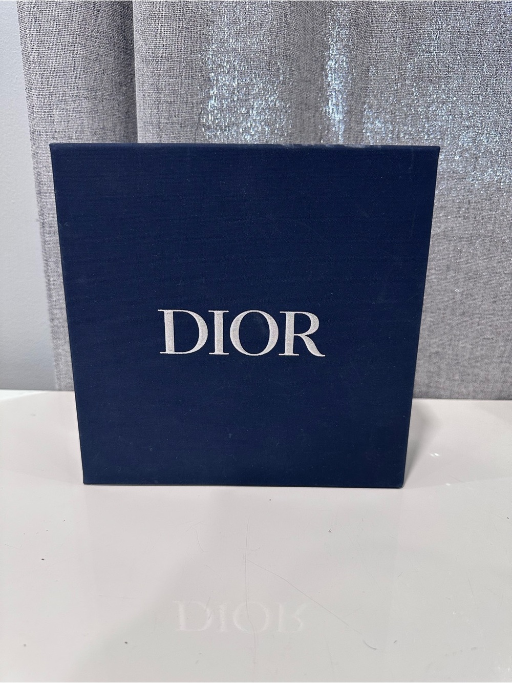Authentic Dior Navy Box with White DIOR Logo empty box